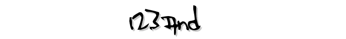 123 and... font